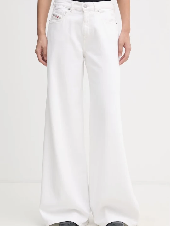 Zdjęcie produktu Diesel jeansy wide leg damskie 1979 D-AKEMI L.32 biały