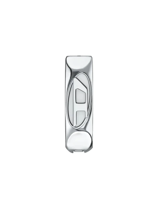 Zdjęcie produktu Diesel kolczyki damskie ze stali nierdzewnej Oval D Logo srebrny