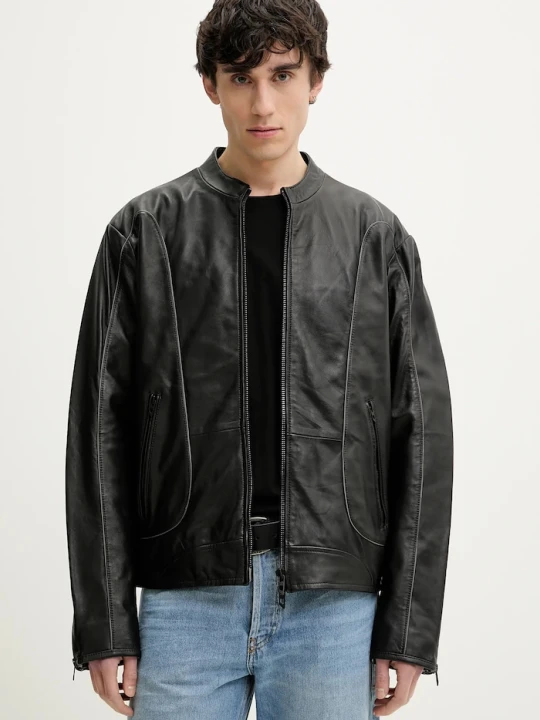 Zdjęcie produktu Diesel kurtka skórzana L-KRIXY JACKET czarny