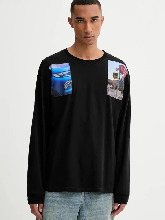 Zdjęcie produktu Diesel longsleeve bawełniany T-BOXT-LS-T5 czarny