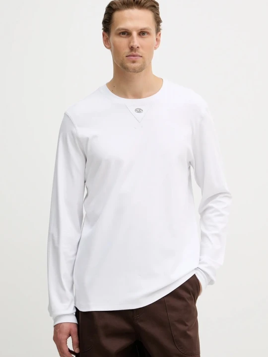 Zdjęcie produktu Diesel longsleeve bawełniany T-MADJUST-LS-TR biały