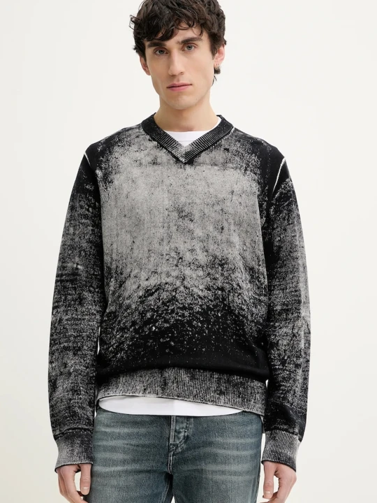 Zdjęcie produktu Diesel sweter bawełniany K-VELI KNITWEAR szary