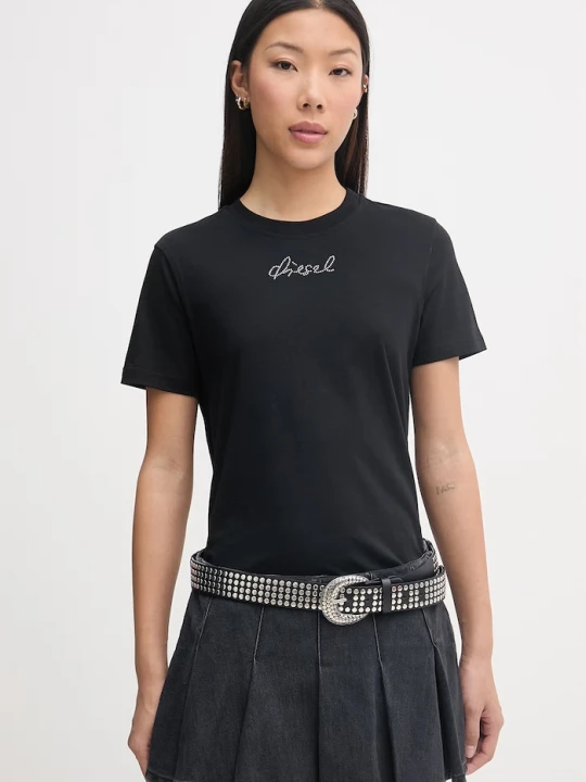 Zdjęcie produktu Diesel t-shirt basic damski bawełniany T-REG-S2 czarny