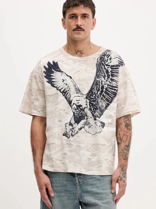 Zdjęcie produktu Diesel t-shirt bawełniany T-BOXT-T14 beżowy