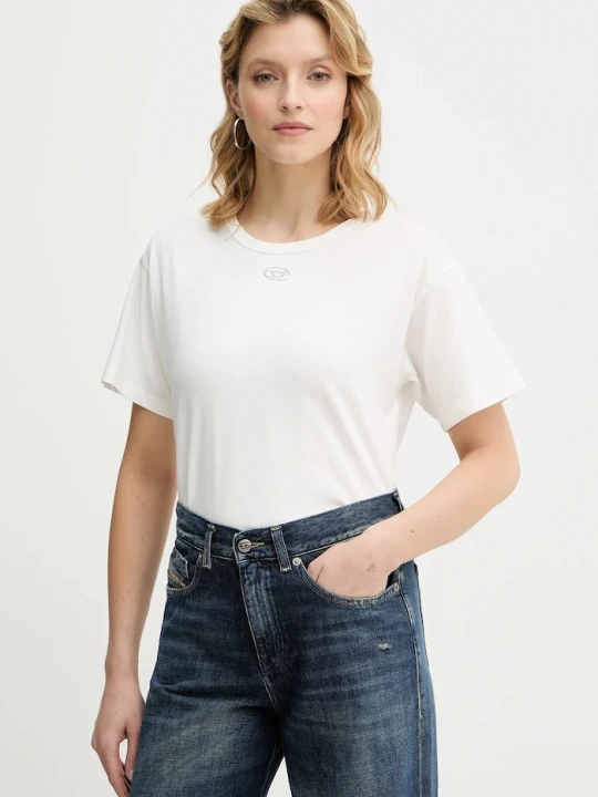 Zdjęcie produktu Diesel t-shirt bawełniany T-NORMY-OD-S1 beżowy