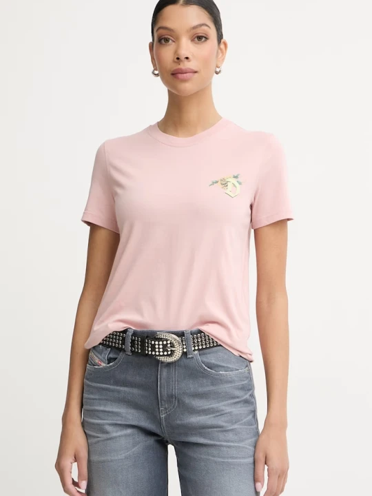 Zdjęcie produktu Diesel t-shirt damski bawełniany T-REG-S1 różowy