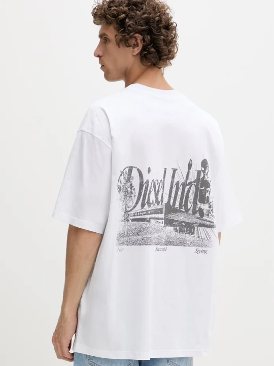 Zdjęcie produktu Diesel T-shirt męski bawełniany T-BOGGY-V2 biały