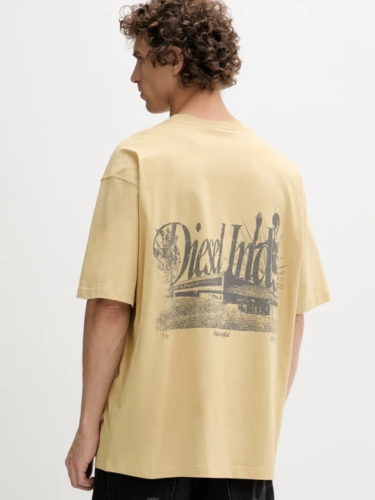 Zdjęcie produktu Diesel T-shirt męski bawełniany T-BOGGY-V2 beżowy