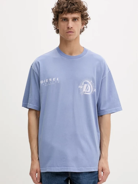 Zdjęcie produktu Diesel t-shirt męski bawełniany T-BOGGY-V6 niebieski