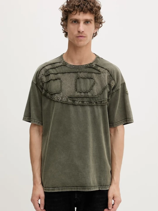Zdjęcie produktu Diesel t-shirt męski bawełniany T-BOXT-DEN zielony