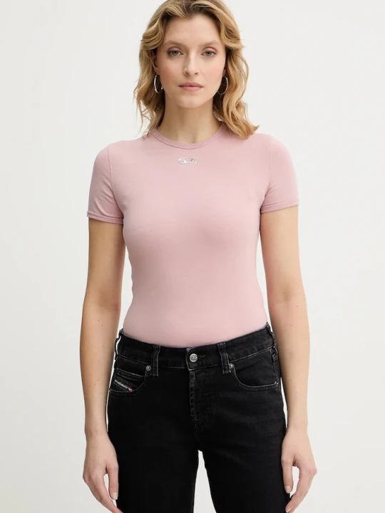 Zdjęcie produktu Diesel t-shirt T-UNCUTIESLONG-OD różowy