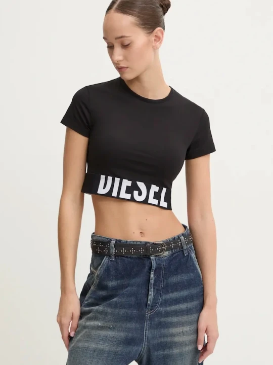 Zdjęcie produktu Diesel t-shirt UFSB-COTTON-RACE-BRALETTE czarny