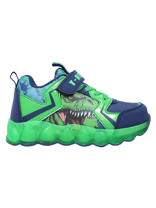 Zdjęcie produktu Dinosaur Sneakersy w kolorze zielono-granatowym rozmiar: 30