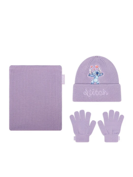 Zdjęcie produktu Disney Classics Komplet czapka, komin i rękawiczki CEO-ACCCS-AW26-220DCLS Fioletowy jasny