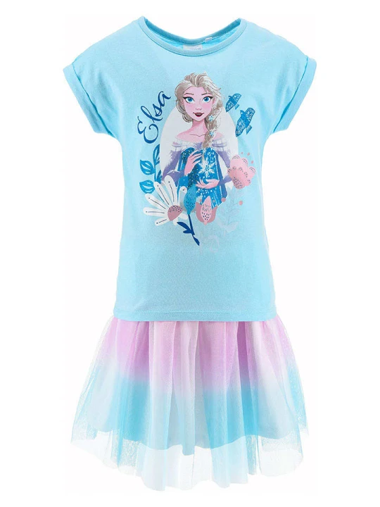 Zdjęcie produktu Disney Frozen 2-częściowy zestaw "Kraina Lodu" w kolorze błękitnym rozmiar: 104