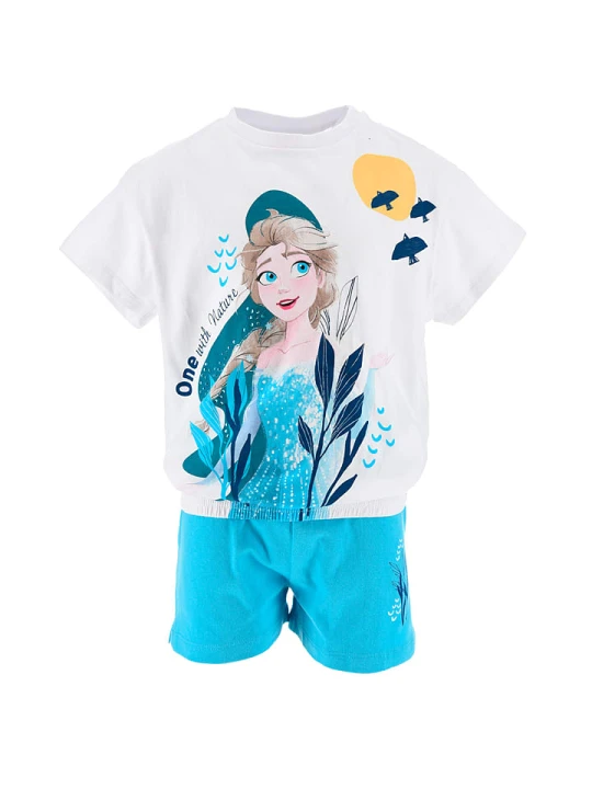 Zdjęcie produktu Disney Frozen 2-częściowy zestaw "Kraina Lodu" w kolorze niebiesko-białym rozmiar: 128