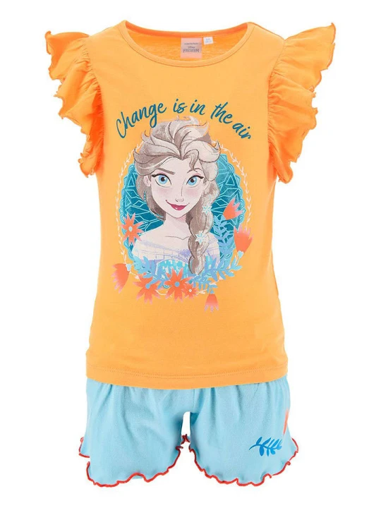 Zdjęcie produktu Disney Frozen 2-częściowy zestaw w kolorze błękitno-pomarańczowym rozmiar: 110