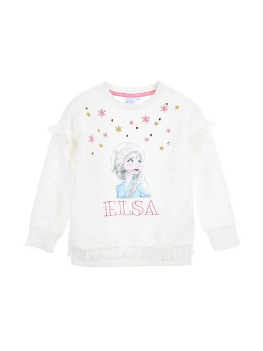 Zdjęcie produktu Disney Frozen Bluza "Kraina Lodu" w kolorze białym rozmiar: 128