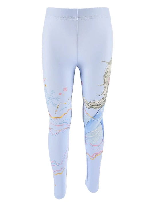 Zdjęcie produktu Disney Frozen Legginsy "Kraina Lodu" w kolorze błękitnym rozmiar: 98 / 104