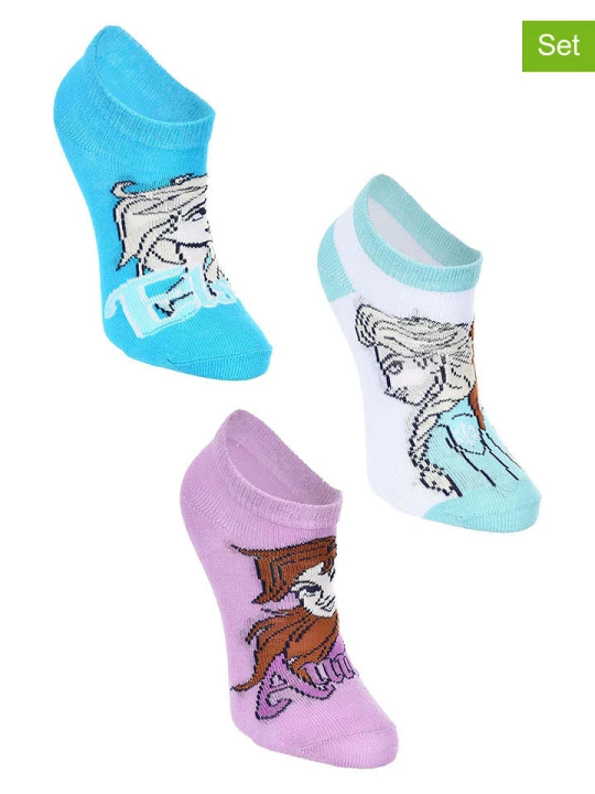 Zdjęcie produktu Disney Frozen Skarpety (3 pary) "Kraina Lodu" ze wzorem rozmiar: 31-34