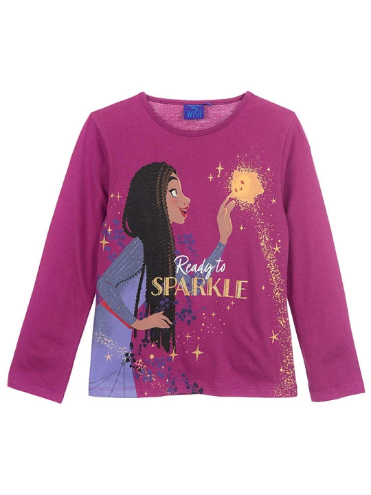 Zdjęcie produktu Disney Koszulka "Wish" w kolorze ciemnofioletowym rozmiar: 98
