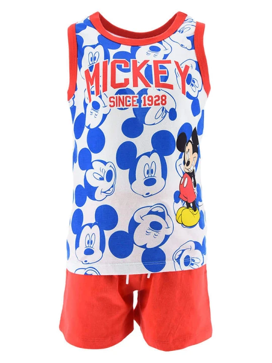 Zdjęcie produktu Disney Mickey Mouse 2-częściowy zestaw "Myszka Miki" w kolorze biało-niebiesko-czerwonym rozmiar: 110