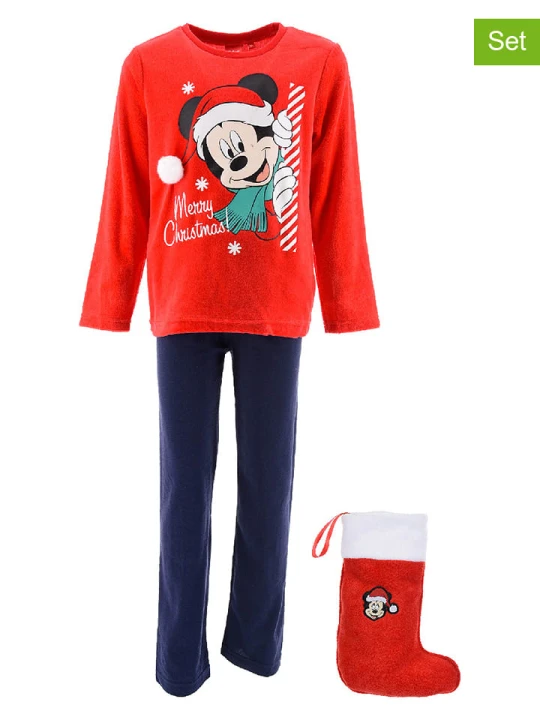 Zdjęcie produktu Disney Mickey Mouse 2-częściowy zestaw "Myszka Miki" w kolorze granatowo-czerwonym rozmiar: 98