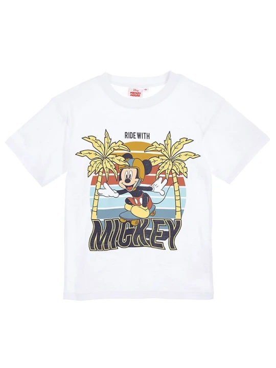 Zdjęcie produktu Disney Mickey Mouse Koszulka w kolorze białym ze wzorem rozmiar: 98