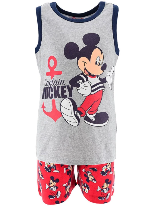 Zdjęcie produktu Disney Mickey Mouse Piżama "Miki" w kolorze szaro-czerwonym rozmiar: 104