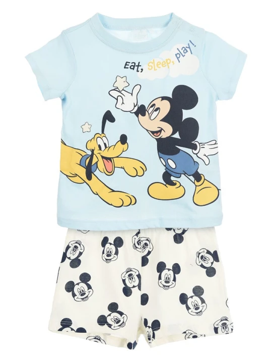 Zdjęcie produktu Disney Mickey Mouse Piżama "Myszka Miki" w kolorze błękitno-białym rozmiar: 80