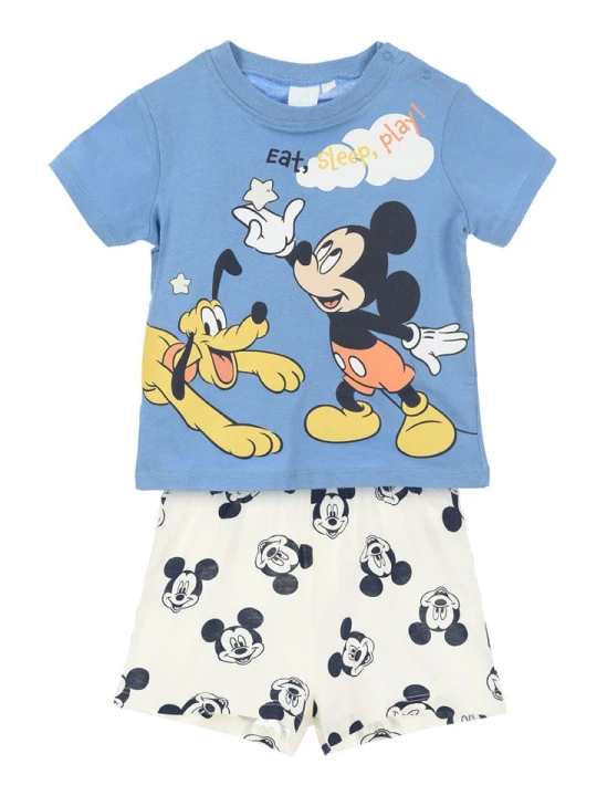 Zdjęcie produktu Disney Mickey Mouse Piżama "Myszka Miki" w kolorze niebiesko-białym rozmiar: 80