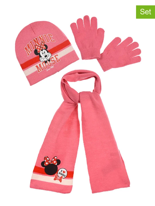 Zdjęcie produktu Disney Minnie Mouse 3-częściowy zestaw w kolorze różowym rozmiar: 52 cm