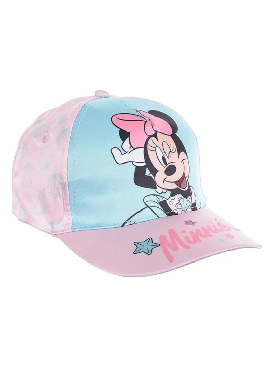 Zdjęcie produktu Disney Minnie Mouse Czapka "Minnie" w kolorze błękitno-jasnoróżowym rozmiar: 52 cm