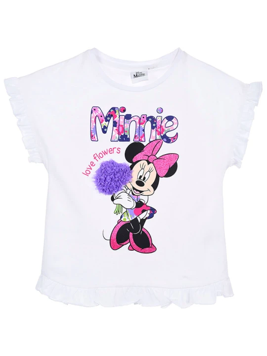 Zdjęcie produktu Disney Minnie Mouse Koszulka "Minnie" w kolorze białym rozmiar: 128