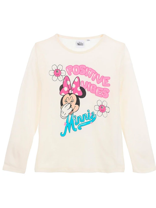 Zdjęcie produktu Disney Minnie Mouse Koszulka "Minnie" w kolorze kremowym rozmiar: 98