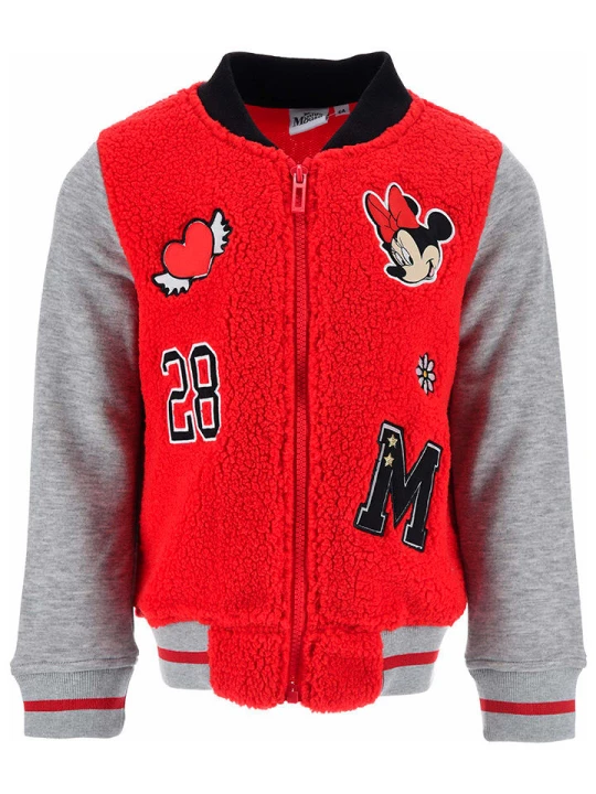 Zdjęcie produktu Disney Minnie Mouse Kurtka polarowa "Minnie" w kolorze czerwono-szarym rozmiar: 104