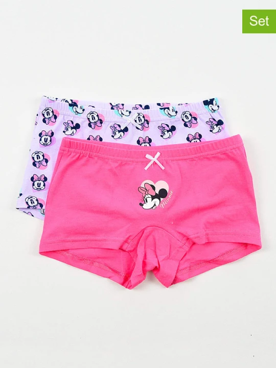 Zdjęcie produktu Disney Minnie Mouse Pełne majtki (2 pary) "Minnie" w kolorze różowo-fioletowym rozmiar: 110 / 116