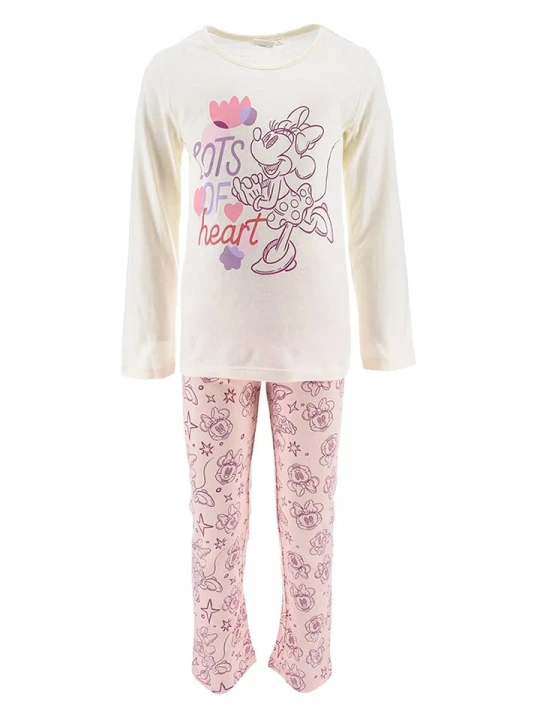 Zdjęcie produktu Disney Minnie Mouse Piżama "Minnie" w kolorze kremowo-jasnoróżowym rozmiar: 98
