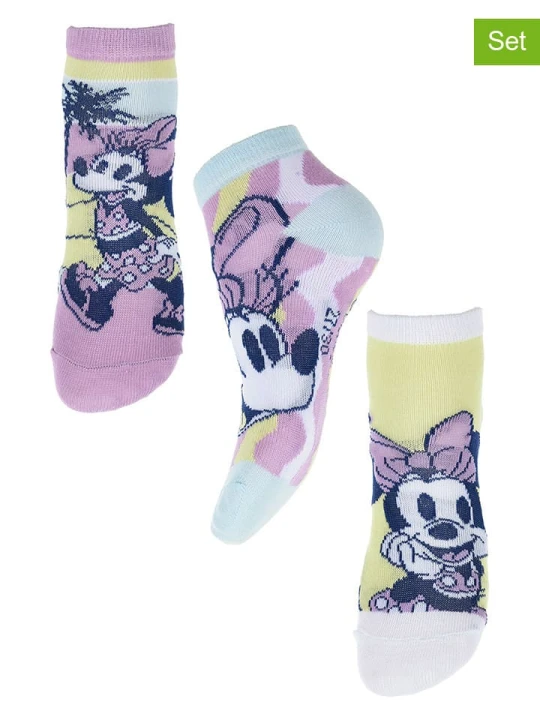 Zdjęcie produktu Disney Minnie Mouse Skarpety (3 pary) "Minnie" w różnych kolorach rozmiar: 31-34