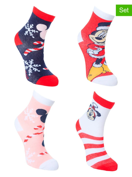 Zdjęcie produktu Disney Minnie Mouse Skarpety (4 pary) "Minnie" ze wzorem rozmiar: 23-26