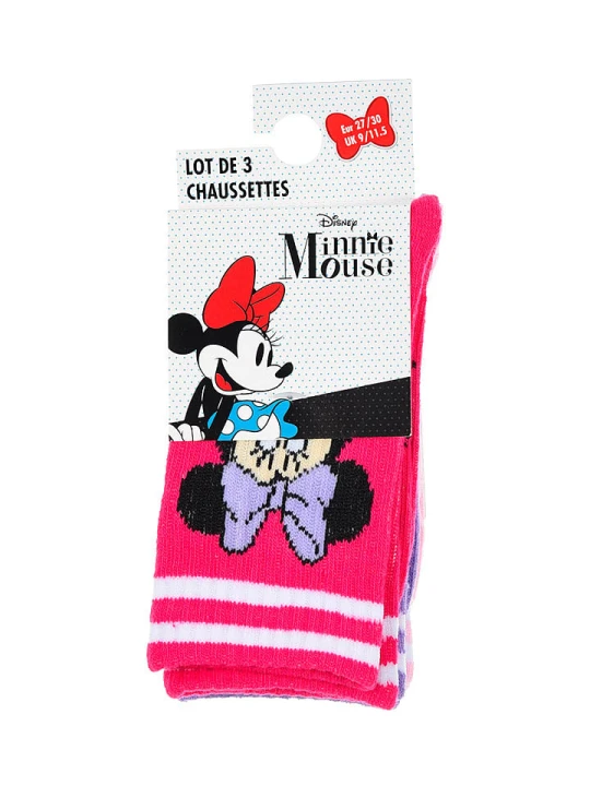 Zdjęcie produktu Disney Minnie Mouse Skarpety "Minnie" w kolorze różowo-białym rozmiar: 31-34