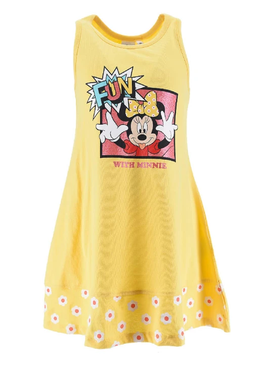 Zdjęcie produktu Disney Minnie Mouse Sukienka "Minnie" w kolorze żółtym ze wzorem rozmiar: 98