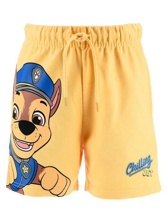 Zdjęcie produktu Disney Paw Patrol Szorty dresowe "Psi Patrol" w kolorze żółtym rozmiar: 110