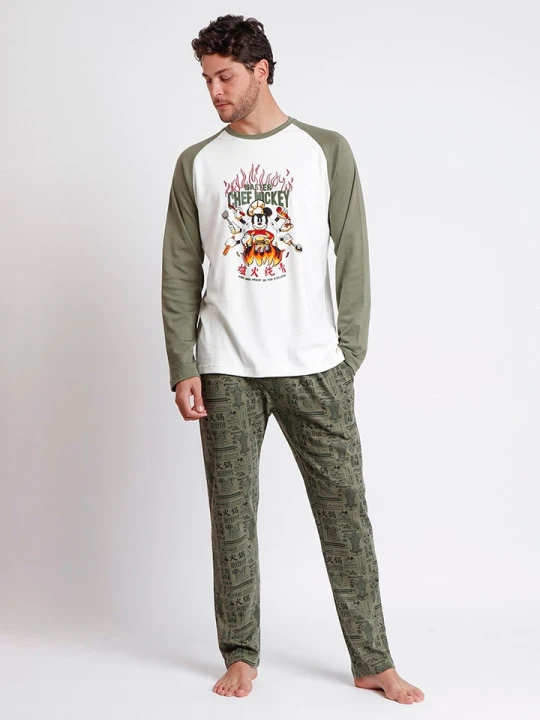 Zdjęcie produktu Disney Piżama w kolorze oliwkowo-białym rozmiar: XL