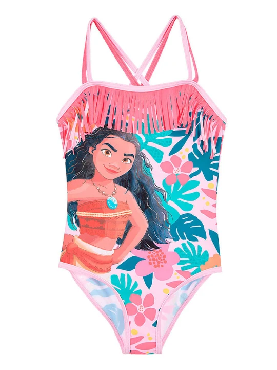 Zdjęcie produktu Disney Vaiana Strój kąpielowy "Vaiana" w kolorze jasnoróżowym ze wzorem rozmiar: 116