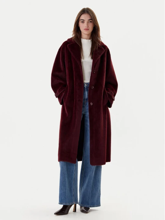 Zdjęcie produktu Dixie Futro K330Y009A Bordowy Regular Fit