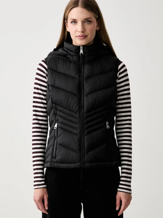 Zdjęcie produktu DKNY bezrękawnik z kapturem damski czarny