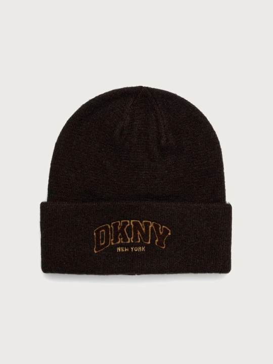 Zdjęcie produktu DKNY czapka beanie damska brązowy