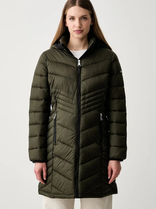 Zdjęcie produktu DKNY długa kurtka damska zielony
