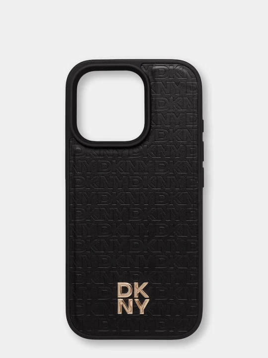 Zdjęcie produktu DKNY etui na telefon z imitacji skóry iPhone 16 Pro czarny